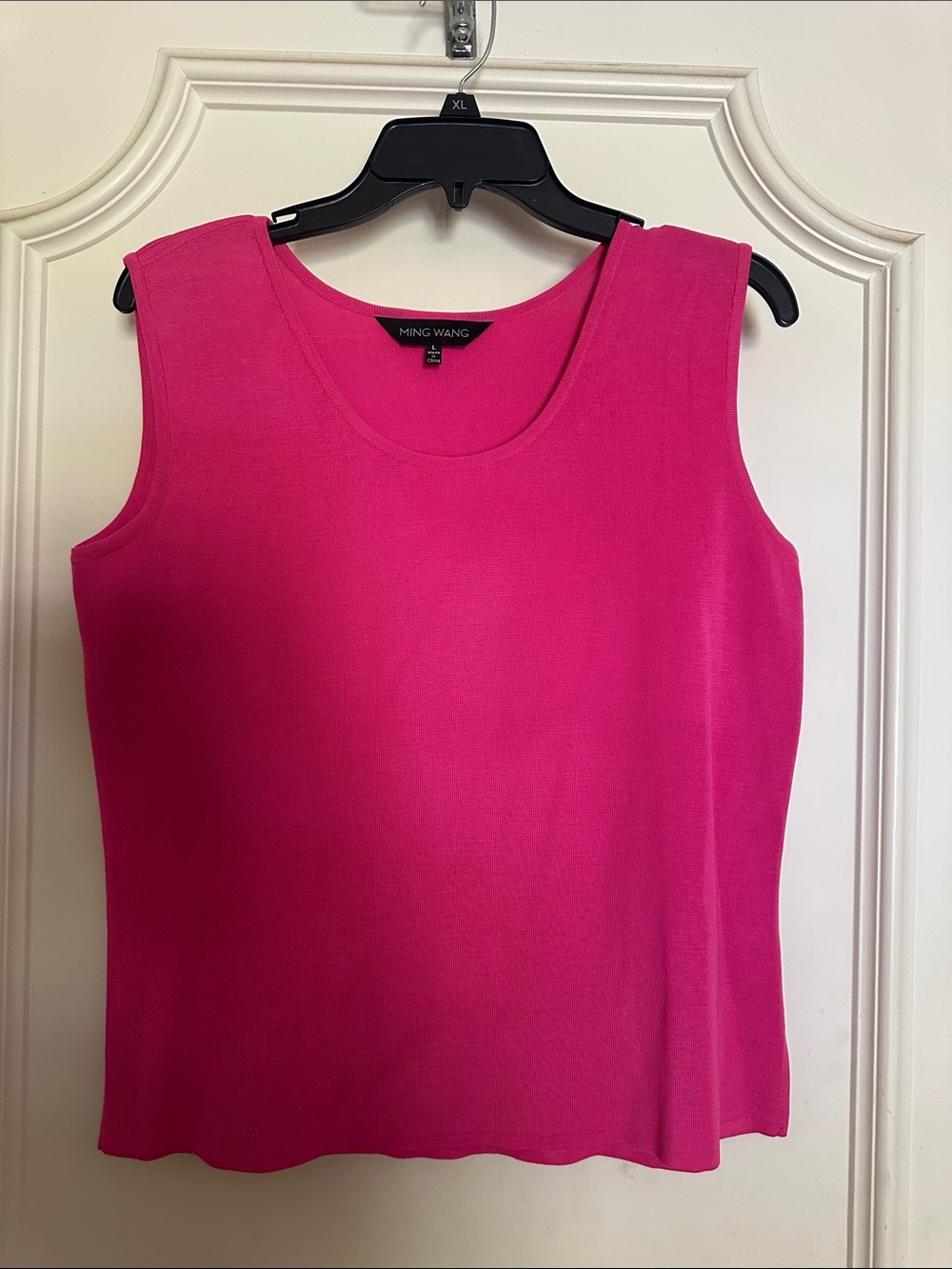 Ming Wang Bright Fuchsia Scoop Neck Tank